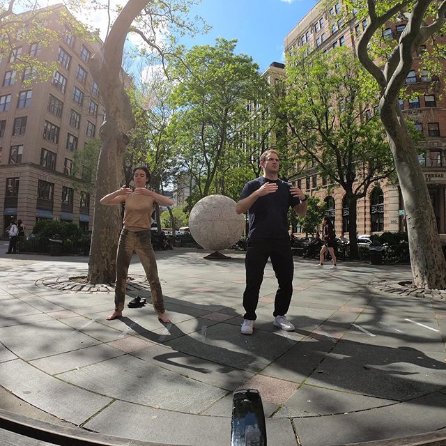 Silent standup in the park
